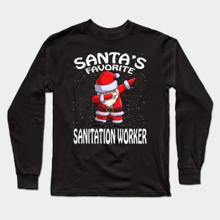 Santas Favorite Sanitation Worker Christmas Long Sleeve T-Shirt